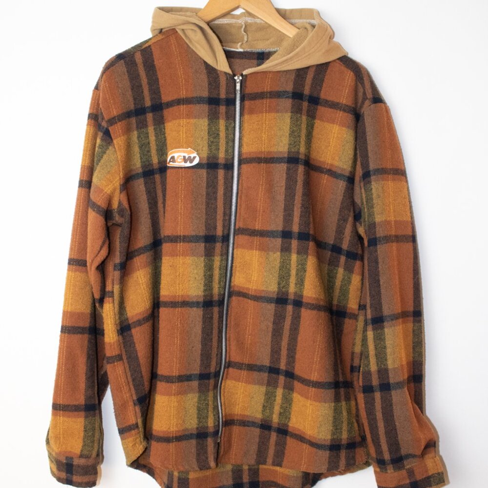 FRANKIE COLLECTIVE x A&W COLLAB Flannel zip hoodie
